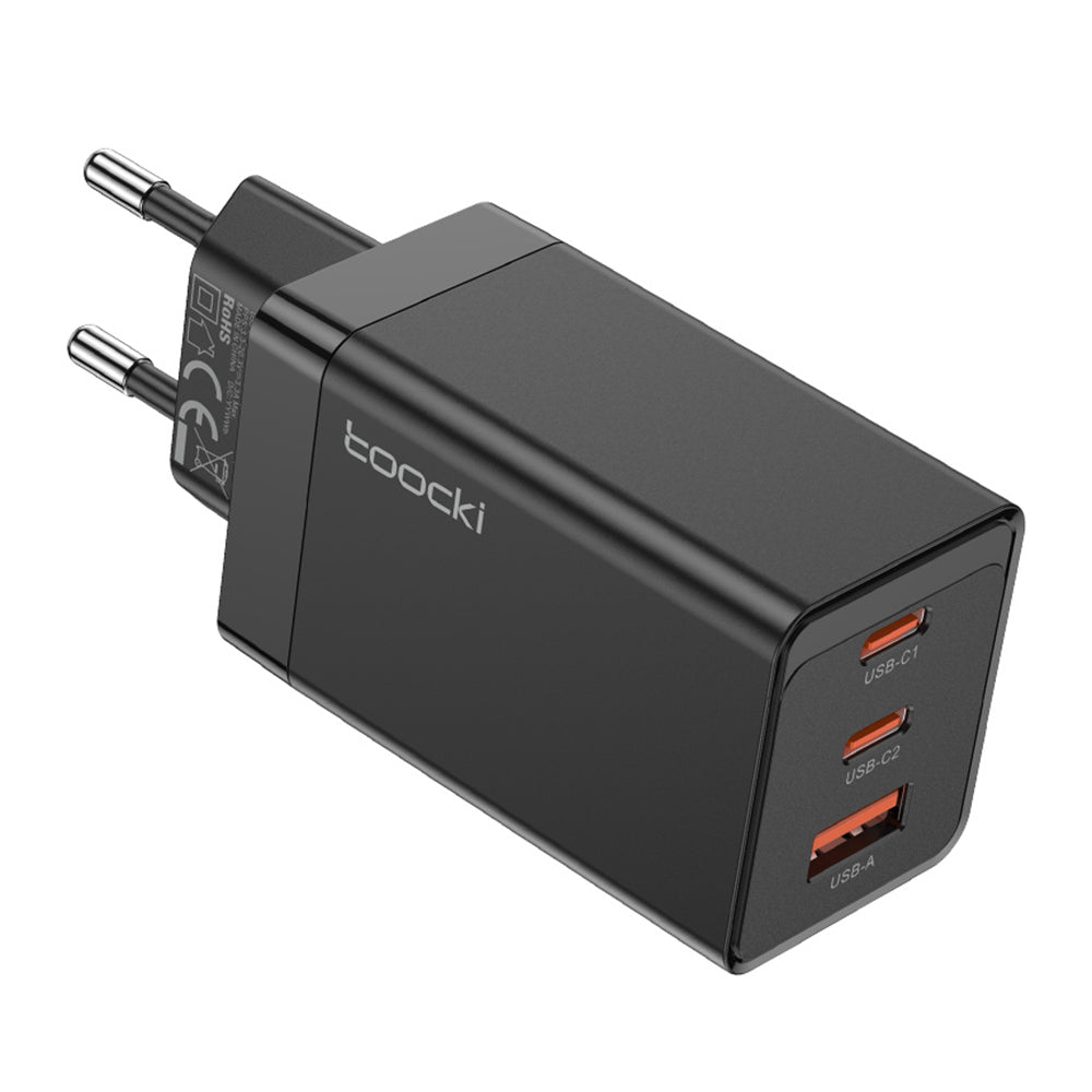TOOCKI PD 67W Fast Charging Adapter Dual Type-C+1 USB-A GaN Wall Charger TOOCKI PD 67W Fast Charging Adapter Dual Type-C+1 USB-A GaN Wall Charger